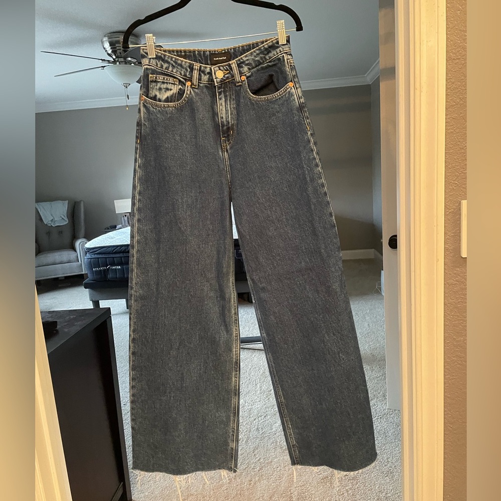 Brand New Frank and Oak Wide Leg Jeans – True Denim with Flare
